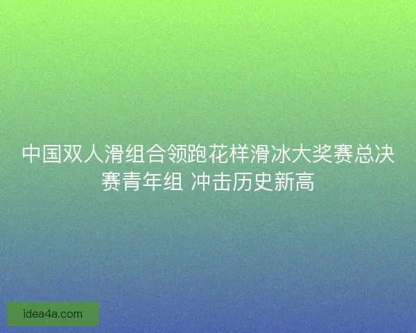 中国双人滑组合领跑花样滑冰大奖赛总决赛青年组 冲击历史新高